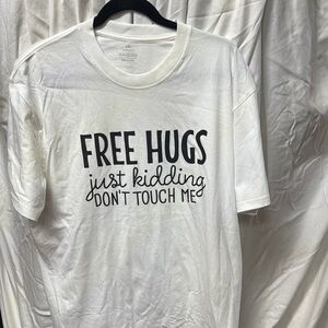 White Short Sleeve Tee with Bold Graphic